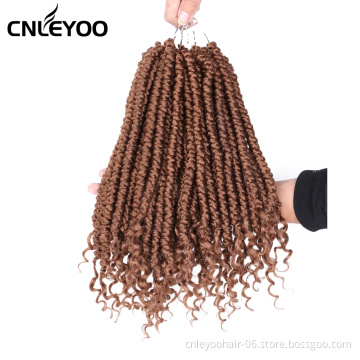 Special offer wholesale high quality 12 inch synthetic fiber brown curly crochet braid wig